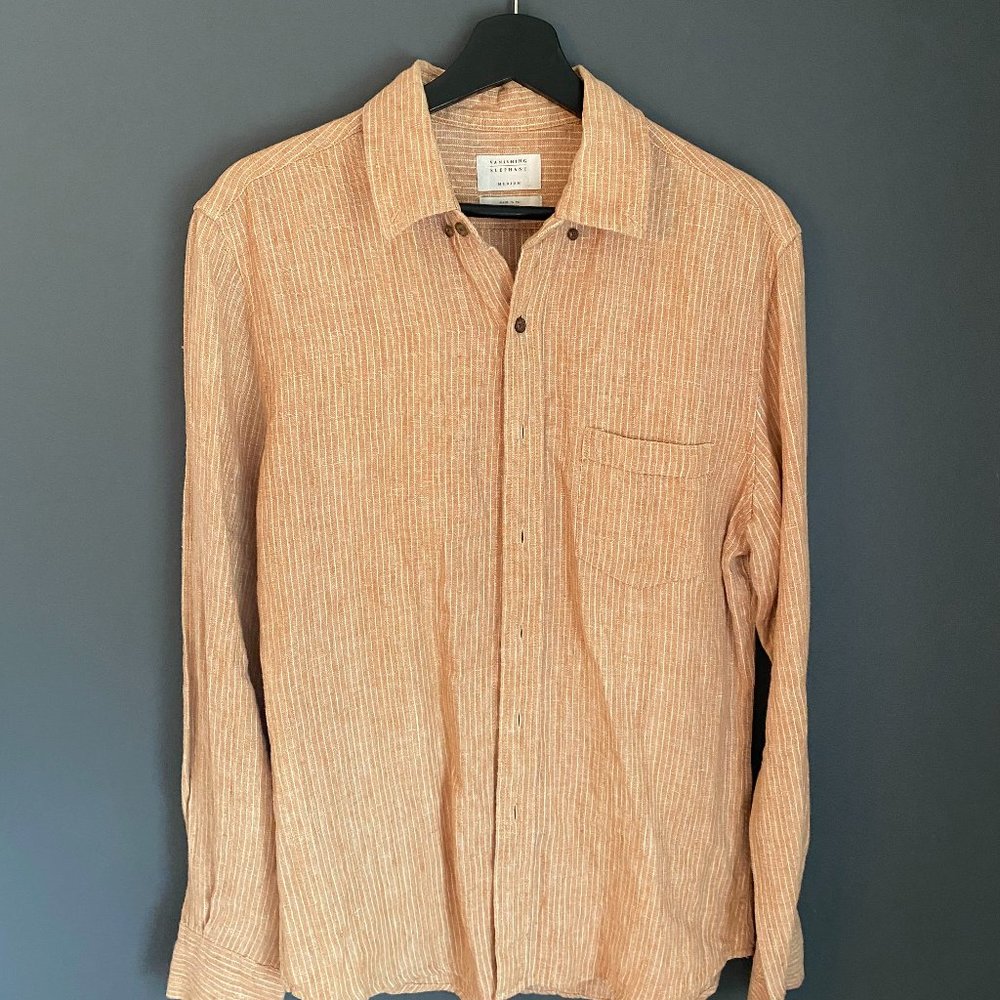 Vanishing Elephant 100% Linen Button Down Shirt